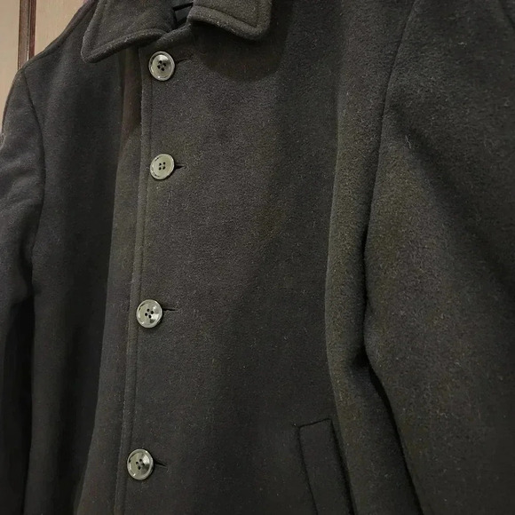 Andrew Fezza Cashmere Blend Pea Coat, Black, Men's S- 40 - Picture 8 of 8